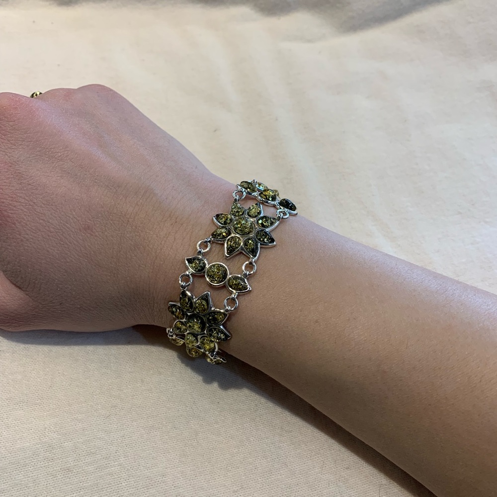 Rare Green Amber Bracelet